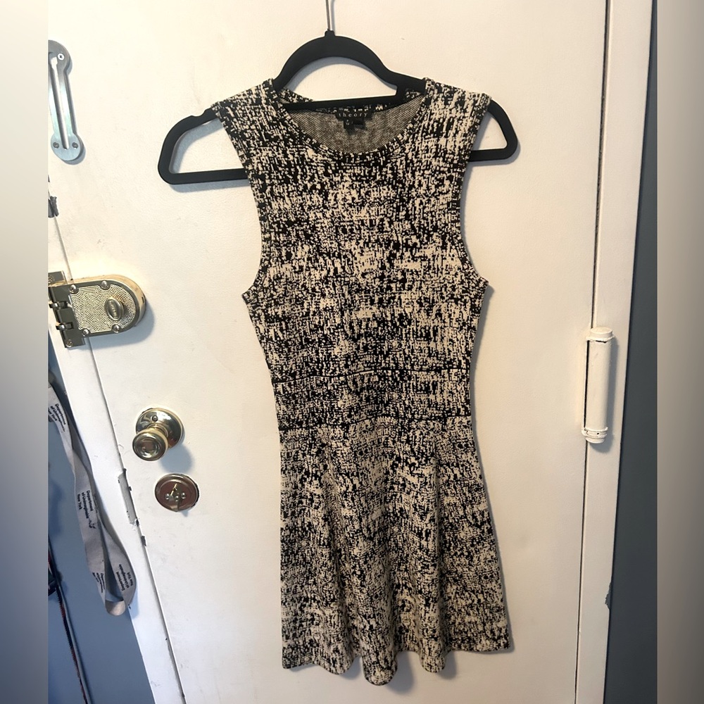 Theory Blqck and White Dress